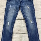 Forever 21 Distressed Skinny Jeans Women Size 26 Blue Casual Denim Pants Stretch
