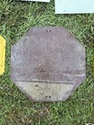 Yellow Stop Sign    stop Thru Traffic    Steel Road Highway Sign 1940s Era