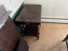 Wooden Drop-leaf Tea Cart With Wheels