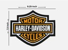 Harley Davidson Large 9 25  Bar   Shield Patch Embroidered Sew-on iron Patch