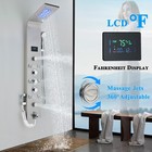 Led Shower Panel Tower Rainfall Waterfall Massage Faucet System Stainless Steel