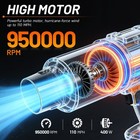Cordless Leaf Blower 200cfm 110mph   950000rpm Electric With 2 4000mah Batteries