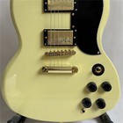 Cream Sg Electric Guitar Gold Parts Hh Pickups Fast Shipping Usa Real Photo