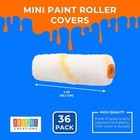 36 Pack Mini Paint Roller Covers  Painting Supplies  Roller Paint Brush  4 In