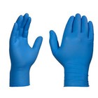 X3 Blue Nitrile Disposable Industrial Gloves 3 Mil Latex-free food-safe  100 box