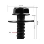 Car Body Bolts Screws Kit Fastener Fender M6-1 0x16mm Long-10mm Hex-17mm Washer