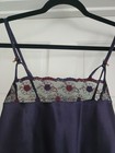 Angelique Purple Full Slip Floral Lace Trim Adjustable Straps Women   s S