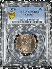 1917 Canada Large Cent Pcgs Ms64rb Lot g038 Choice Unc 