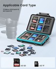 24 Slots Sd Card Case Holder Water Resistant   Anti-shock Memory Card Case Fo   