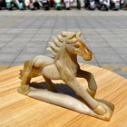 230g Natural Agate Carved Horse Figurine  Exquisite Hand Carved Gemstone Statue