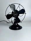 Vintage Perfex Electric Fan 8  Antique Black Cast Metal Desk Table Fan Works