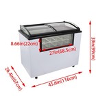 Gelato Freezer Commercial 12 Pan Ice Cream Chest Refrigerator Display Case