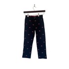 Gymboree Boys Christmas Tree Truck Embroidered Black Pants Size 7 Holiday