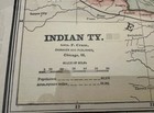 Genuine Vintage Antique Map Of Indian Territory   Ok  1889 World Atlas  framed 