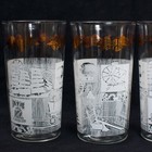 Covered Wagon American Heritage Gold Eagle Clear Drinking Glasses Set Of 4