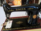 1910 Rf 4-8 Singer Sewing Machine With Pedal   Case  Beautiful Working Condition