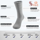 Lot 3-12 Pairs Mens Solid Sports Athletic Work Plain Crew Socks Size 10-13