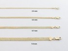 14k Solid Yellow Gold Bismark Chain Necklace 16   18   20  - 2 5 Mm - 7 Mm