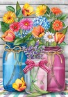 Briarwood Lane Spring Floral Jars Rustic Garden Flag