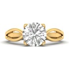 1 08 Round Ct Round Cut E Vs1 Lab Created Diamond 14kt Yellow Gold Ring