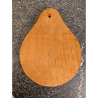 Vintage Hand Painted Wood Mouse Wall Plaque Teardrop Signed Dhr Blue Flowers