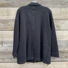 Eileen Fisher Blazer Jacket Women M Wool Knit One Button Charcoal Gray Lagenlook