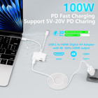  apple Mfi Certified  Lightning And Usb-c To Hdmi Adapter For Iphone Ipad To Tv 