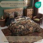 7 Piece Cute Deer Bed In A Bag Queen For Boys Kids Deer Hunting Sheet Set americ