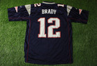 New England Patriots Brady Nfl American Football Shirt Jersey Reebook Size L