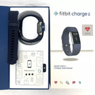 Fitbit Charge 2 Heart Rate Fitness Tracker Smartwatch Blue - S   L Sizes