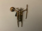 Vintage Bill Worrell Bronze Shaman Pin  Brooch