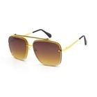 Men s Sunglasses Designer Oversize Square Retro Gold Frame Shades Women Metal