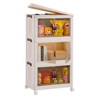 3pcs Collapsible Stackable Storage Bins Closet Organizer Plastic Container Box