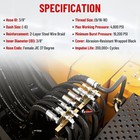 18  24  36  - 3 8  Hydraulic Hose  6 Jic Female Straight Swivel Fittings