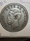 1901 B Romania 5 Lei         Roumanie          Argent silver Anniversary Of Reign Carol