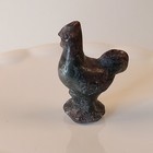 Garnet Crystal Rooster Carving Deep Red Stone Animal 17g   E36