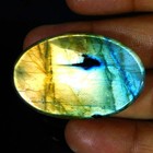 78 00cts  Natural Power Labradorite Hand Carved Oval Cabochon Loose Gemstone