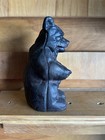 Vintage Cast Iron Bear Bank  Good Condition  Original Finish 