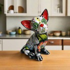 Talavera Chihuahua Statue   Mexican Folk Art Dog Figurine