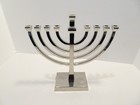 Silver Tone Metal Menorah Hanukkah Judaica 10  Candle Holder Classic