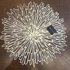Chilewich Bloom Champagne Placemats Round Chrysanthemum Set   4 Vinyl Nwt 60 00