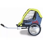 Cyclic Double 2 Seat Kids  Bike Trailer - Gray green
