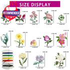 15pcs Mini Flowers Iron On Patches  13 Patterns Decorative Embroidered Patches