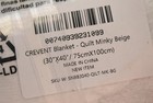 Crevent Quilt Minky Plush Baby Blanket 30x40 Beige Soft Girls Nursery Crib