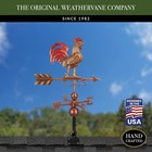 Bantam Red Rooster Weathervane Hand Finished Copper With Multi-color Patina New