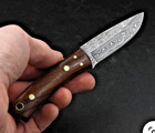 Custom Made Forged Damascus Steel Fix Blade Skinner Hunting Knife 2900