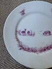 Antique German  7 25    Salad Dessert Plate With Deer And Lamb