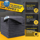 Microfiber Cleaning Cloths 12 Pack  Premium 16 X 16 X 16 Inch  Grey 