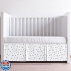 Crib Skirt Boy Girl Pleated Dust Ruffle Machine Washable  14  Drop  Toddler C