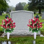 Rose Pink Christmas Artificial Cemetery Flowers Grave Memorial Bouquets Vase